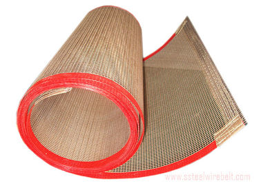 Прочность на растяжение нетоксической конвейерной ленты сетки металла тефлона ПТФЭ хорошая теплостойкая
